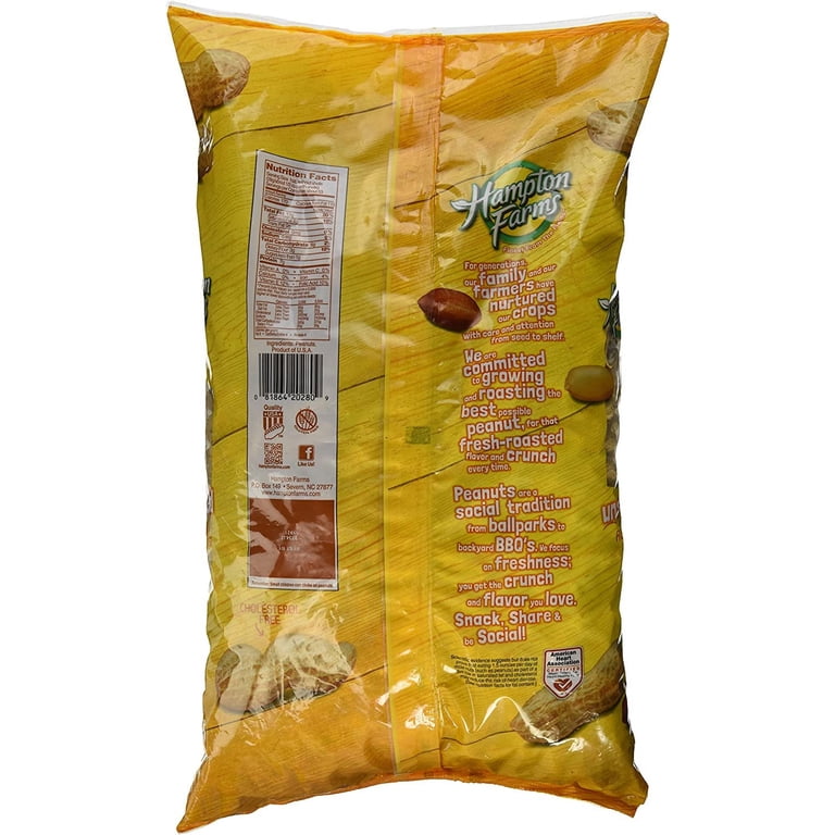Hampton Farms Unsalted and Roasted Peanuts: 5LB Bag