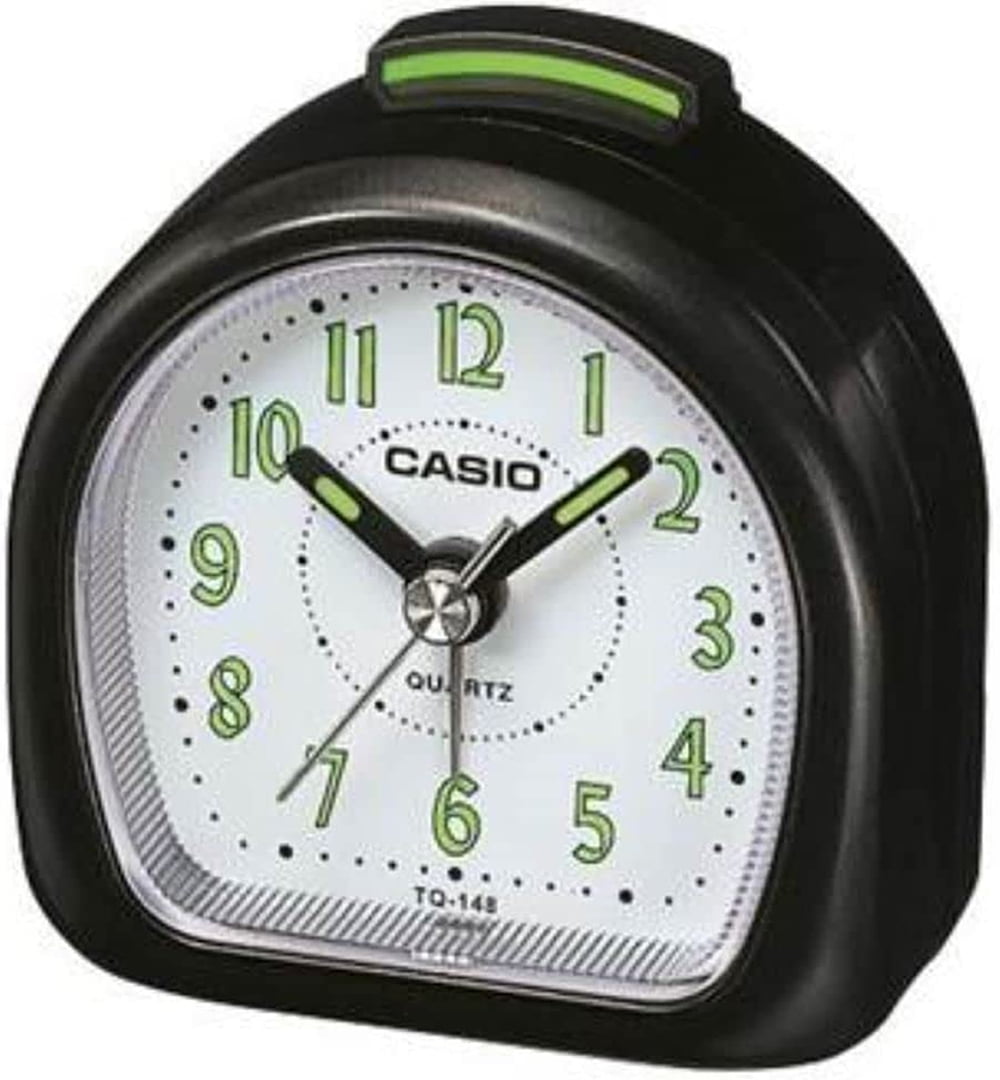 CASIO TRAVEL TABLE TOP BLACK/WHITE ALARM CLOCK TQ1481D