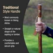 Brazos Rustic Wood Walking Stick, Twisted Sassafras, Traditional Style Handle, for Men & Women, 48