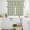 Green Beige, variant on Green Leaves Kitchen Curtains Sets for Windows 36 Inch Length, Pastoral Rustic Botanical Plant Beige Rod Pocket Window Treatments Tier Curtains and Valances Set for Bedroom/Bathroom