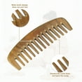 thumbnail image 3 of Peine de Madera de Dientes Anchos Unique Bargains para Mujeres, Peine de Sándalo de Dientes Anchos 6.34"x2.28"x0.47", 3 of 7