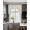 thumbnail image 3 of Wildflowers Blossom Swag Valances for Windows, Small Curtains Drapes, Spring Pastoral Botanical Flowers Beige Kitchen Window Curtains Over Sink Window Treatment Valance for Bedroom/Bathroom 56"x36", 3 of 5