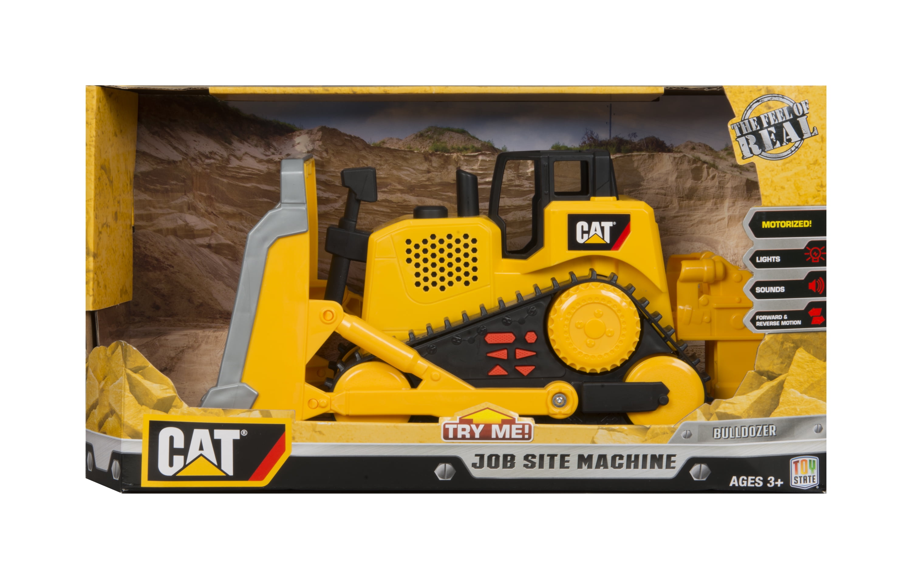 cat job site machine dump truck