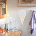 thumbnail image 2 of FONDOTIN Decorative Mirror Acrylic Wood Ice Cream Shape Home Decoration 1Pcs 15X7.7In, 2 of 8
