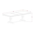 thumbnail image 7 of Luxe by East West Furniture 9 piece Dining Room Set of a Kitchen Table and 8 Linen Fabric Dining Chairs, 7 of 7