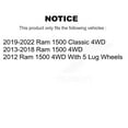 thumbnail image 2 of Transit Auto Front Hub Bearing Assembly Disc Brake Rotors and Ceramic Pads Kit for Car Ram 1500 Classic 4WD KBB-122259, 2 of 11