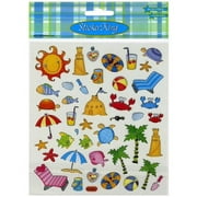 Summer Icons Assorted Stickers by Tattoo King - 1 Sticker Sheet (6.5in. x 5 3/4in.) (SK-477)