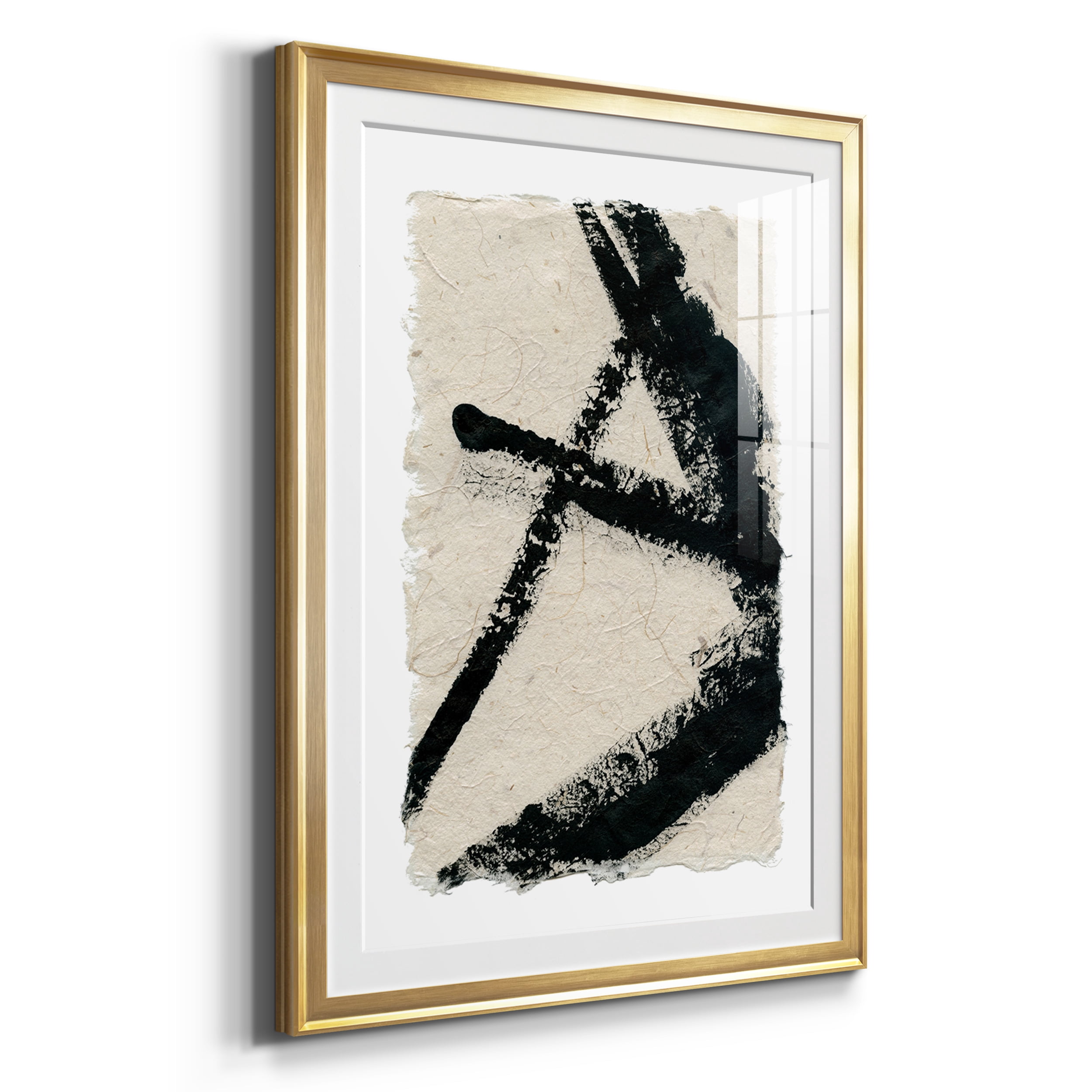 Lines Crossed I Premium Framed Prints Set of 3 - Ready to Hang - 26.5 x 36.5 Each - Gold Frame