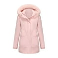 thumbnail image 6 of Breezora Women's Winter Mid Length Insulated Jacket Cozy Lined Large Collar Quilted Outerwear Coat XL Size Pink, 6 of 8