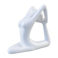 thumbnail image 3 of Estatua de cerámica para yoga, pequeña figura decorativa de yoga, escultura de arte moderno, adorno. Estiramiento de dos brazos, 3 of 9
