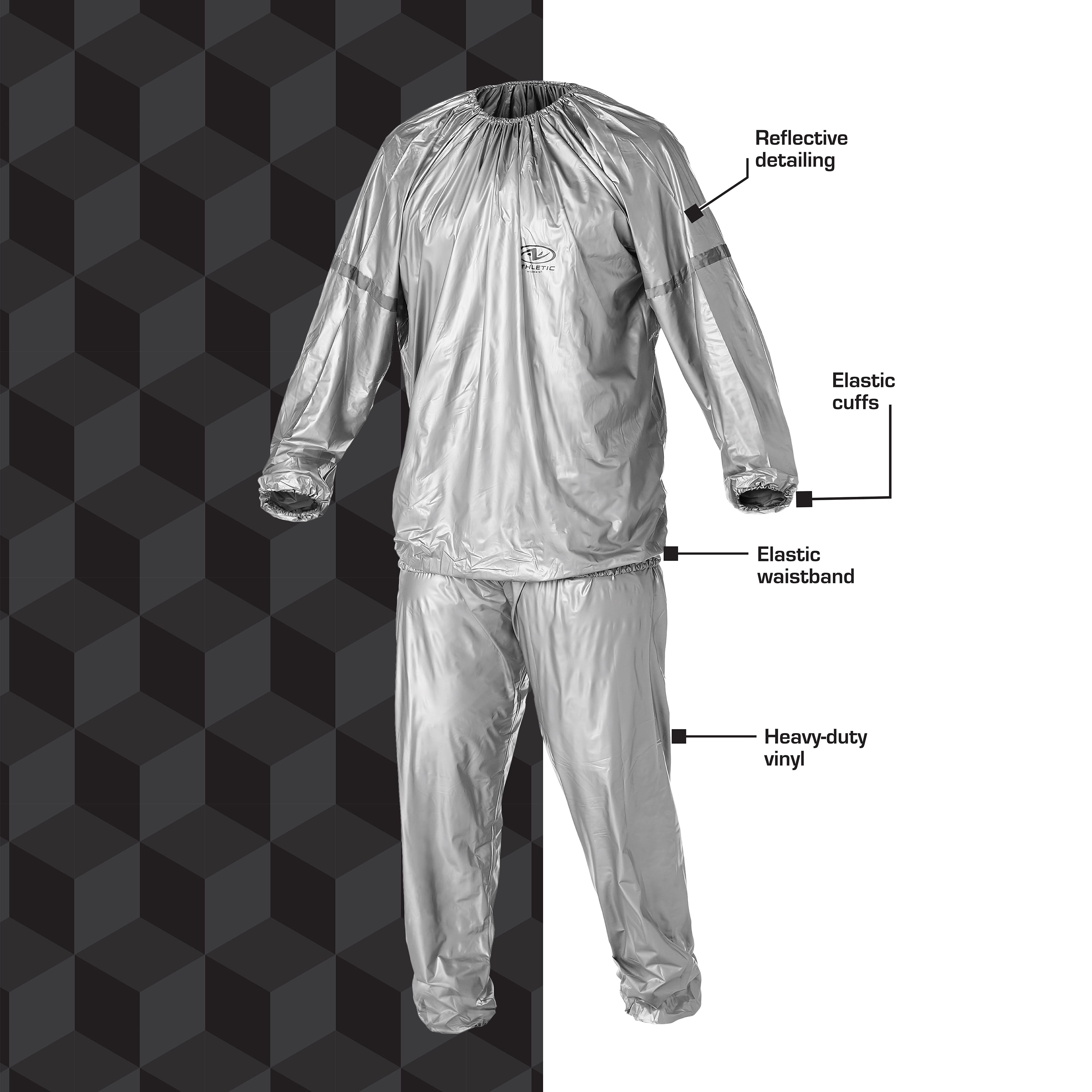 Athletic Works Sauna Suit, Large - Extra Large, Silver