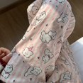 thumbnail image 2 of Pantalones de Pijama de algodón de nube sueltos, cómodos pantalones para caminar en casa, primavera, novedad de verano, ropa de dormir de estilo, pantalones largos peinados suaves, 2 of 5