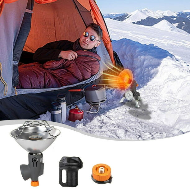 Calentador de exterior portátil para acampar a gas, campana calefactora para acampar, miniestufa para carpa de pesca de invierno, estufa de calefacción con tanque de gas, calentador de exterior