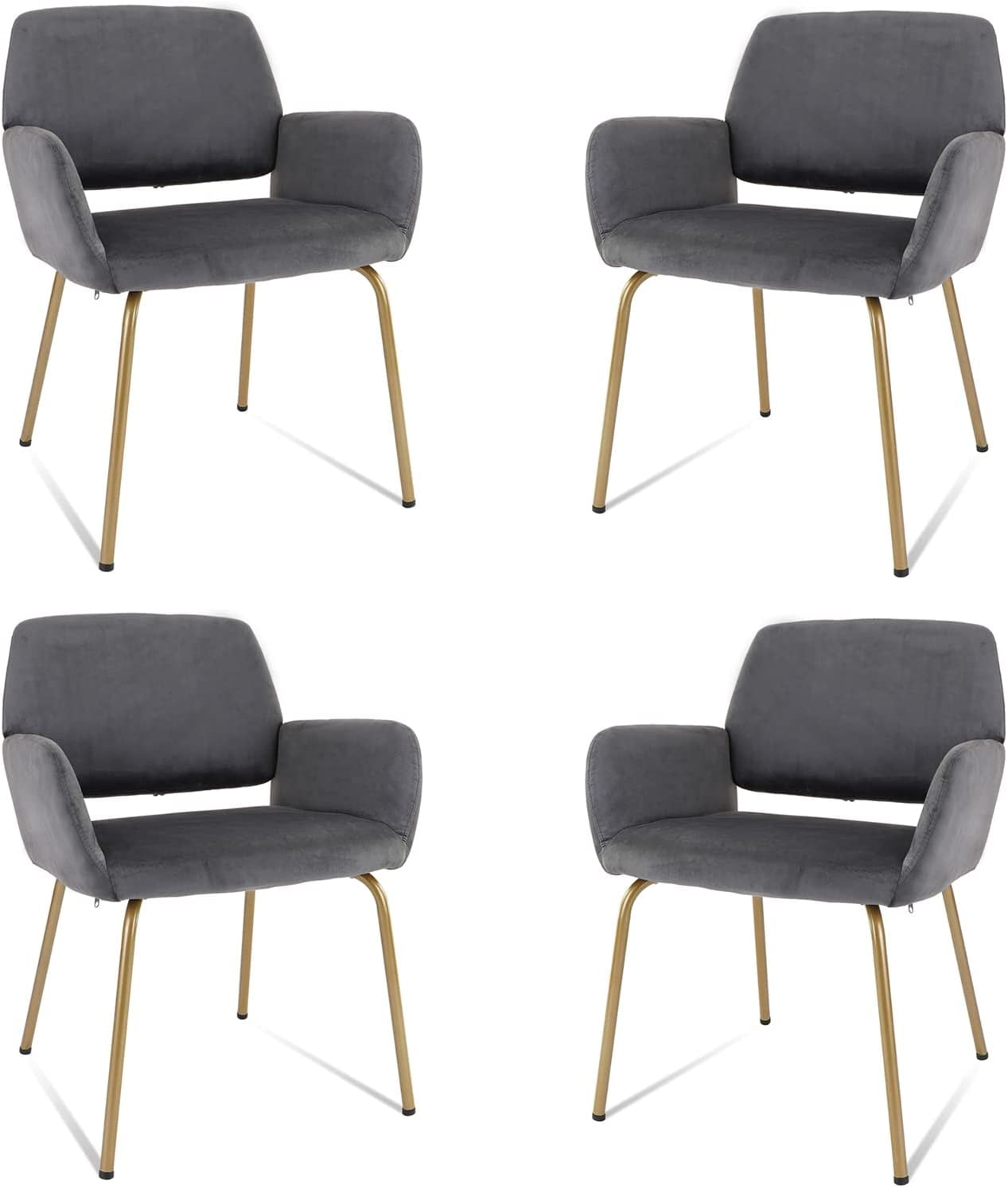 Accent Chair Living Room Chair With Solid Golden Metal Leg And Velvet