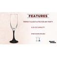 thumbnail image 4 of Champagne Flute 6.25 oz Set of 10, Bulk Pack - Great for Cocktails, Weddings, Party Favors - Black, 4 of 5