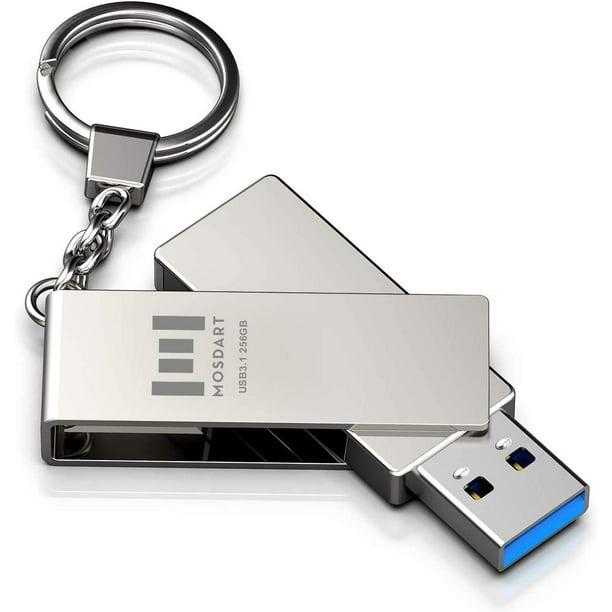 MOSDART Clé USB 256 Go 300 Mo/s 3.1 Vitesse rapide et clé USB en
