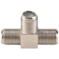 thumbnail image 4 of Paquete de 10 Combinaciones Divisores Cable Coaxial Tipo F 3 VíAs Hembra a Hembras para Video VCR Antena TV SatéLite, Plateado, 4 of 5
