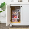 thumbnail image 4 of IRIS 4.3 Qt. Plastic Storage Bins with Lids, Clear Containers, Latching Totes 6Pk, 4 of 12