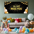 thumbnail image 6 of LUUFILx We Will Miss You Farewell Party Banner Gold Balloon Glitter Stars Goodbye Decorations Backdrop Going Away Event Celebration Wall Background Sign, 6 of 9