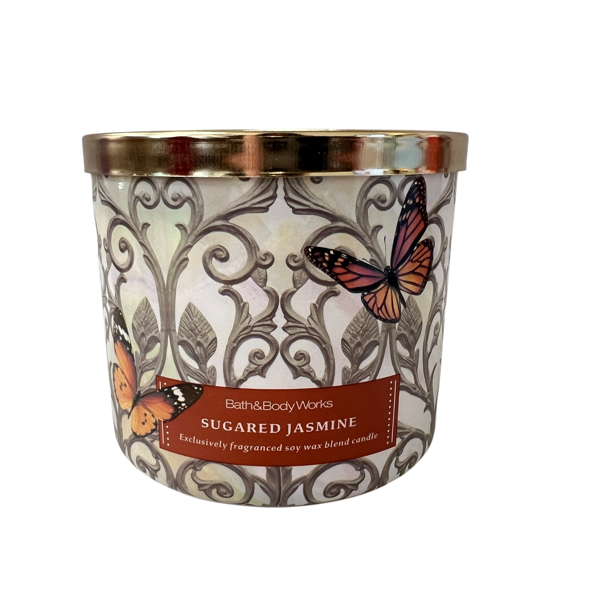 Bath & Body Works Sugared Jasmine Scented 3 Wick Candle 14.5 oz