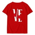 thumbnail image 2 of T-shirts Assortis pour Couples de la Saint-Valentin à Imprimé de Lettres, Col Rond, Mode, Confortables, Coupe Ample, T-Shirt Décontracté Léger, Tunique, Haut Confortable et Doux, Chemisiers pour Lui et Elle, Vêtements de Vacances, Rouge, TG, 2 of 6