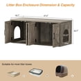 thumbnail image 4 of Caja higiénica Halitaa Farmhouse para 2 gatos, color gris, 4 of 7