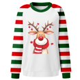 thumbnail image 4 of EHQJNJ Chandail en Molleton Graphique pour Femmes, Imprimé Joyeux Noël, Col Rond, Pull-Over Ajusté, Manches Longues, Décontracté, Ample, 4 of 4
