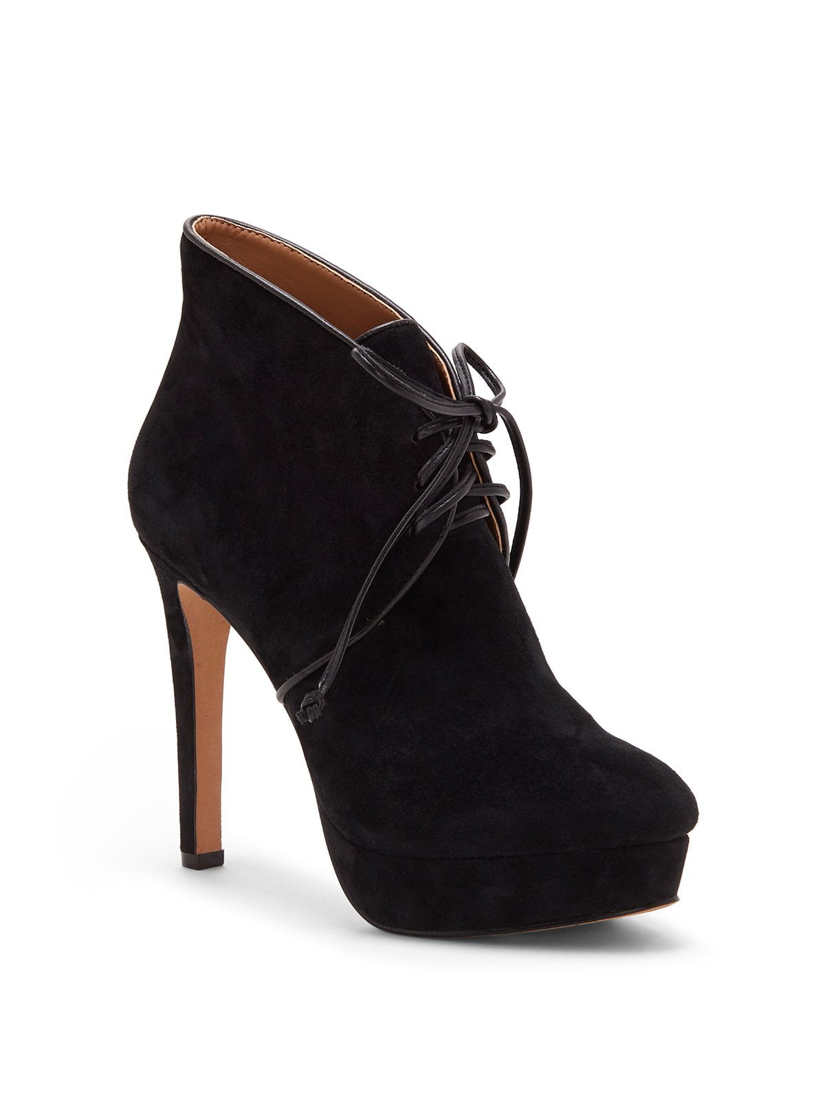 black suede heel booties