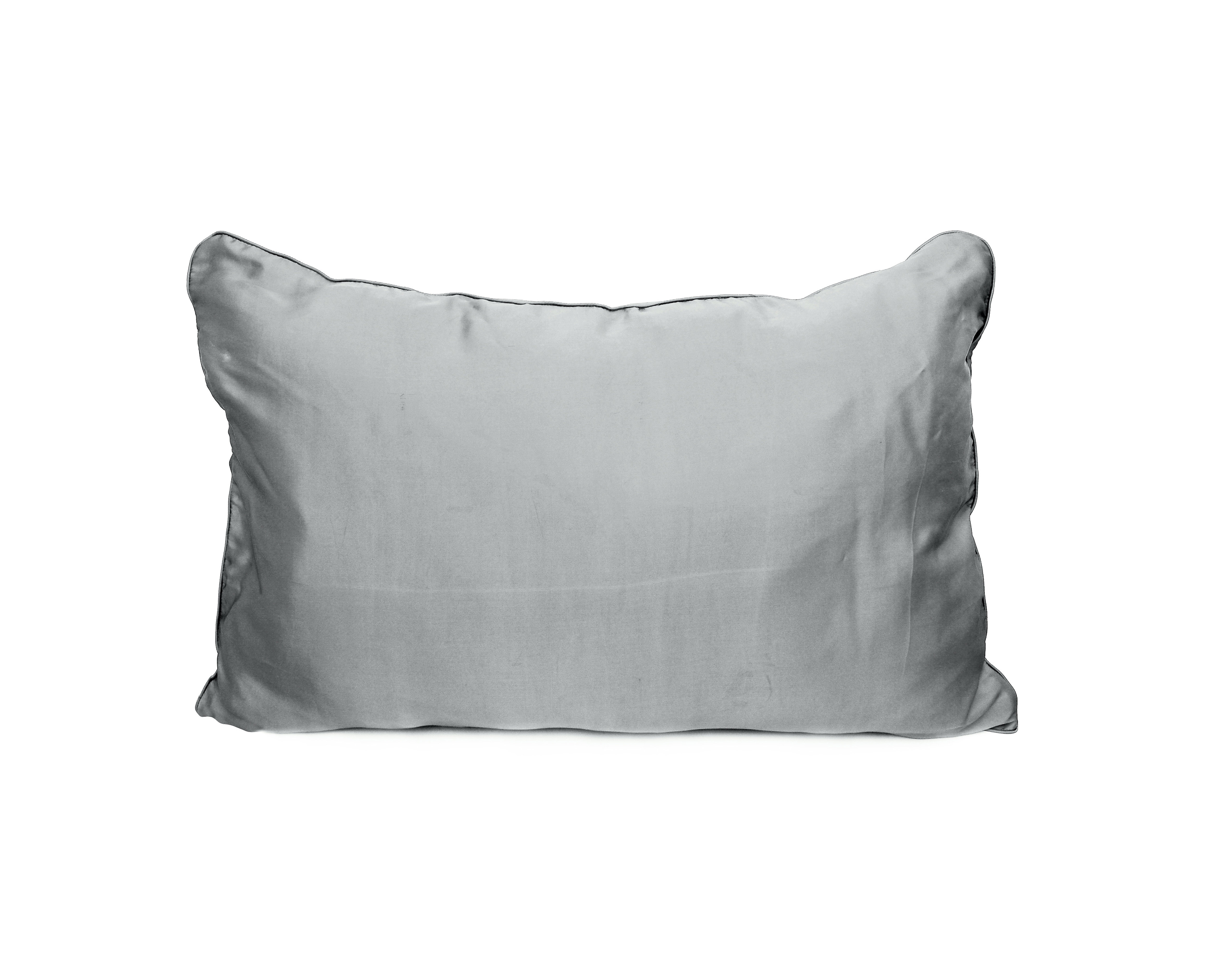 Gray Natural Silk Pillow Covers Bed Pillow Cases Standard Size Standard