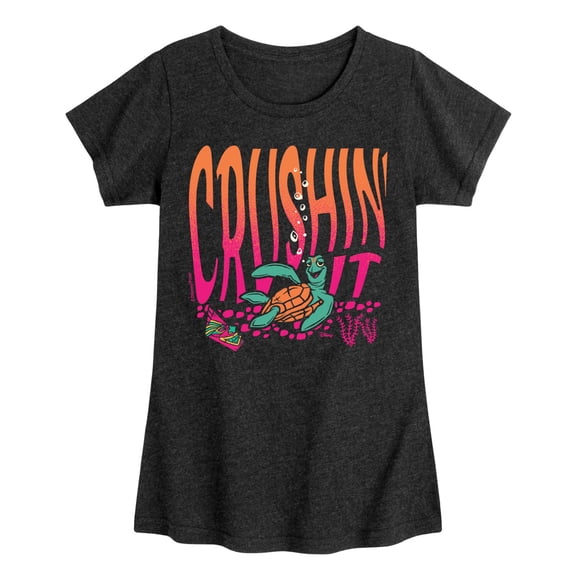 Finding Nemo - Crushin' It - Youth Girls Fitted Short Sleeve T-Shirt