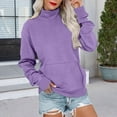 thumbnail image 2 of ABATAB Women's Sweatshirts Long Sleeve Turtleneck Casual Tunic Pullover Lightweight Cute Soft Fall Winter Sweater, 2 of 6