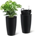 thumbnail image 2 of Set of 2, 30in Tall Self Watering Pots for Indoor Plants, Large Indoor Plant Pot with Built-in Drainage and a Water Level Monitor, for Patio, Porch, 2 of 8
