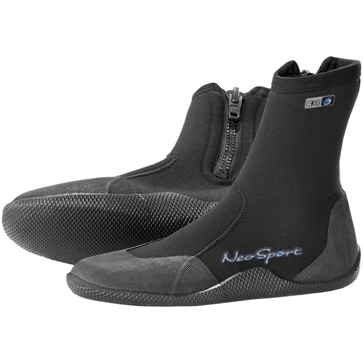 NeoSport 3mm HiTop Dive Boots with Zipper Black