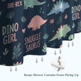thumbnail image 6 of Dark Blue Girl Themed Dinosaurs Pattern Shower Curtain 72"x84" ,Bathroom Decorative Shower Curtains Set with 12 Hooks,Modern Waterproof Washable Shower Curtain, 6 of 6