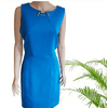 Ivanka Trump Blue Sleeveless Sheath Scuba Dress Size 12 NWOT