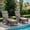 2 PCS with Ottomans, variant on OPOHORO Outdoor Recliner Chair, Adjustable Reclining Patio Chair with Cushion, Wicker Outdoor Chaise Lounge with Adjustable Backrest and Footrest, Ideal for Pool Deck, Blue