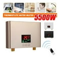 thumbnail image 2 of 5500W Instant Water Heater Bathroom Kitchen Wall Mounted Electric Water Heater LCD Temperature Display With Remote Control ,Digital Temperature Display, 2 of 6
