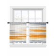 thumbnail image 2 of Sheer Curtains 45 Inches Long, Orange Gray White Light Filtering Window Curtains for Living Room/Bedroom, Farmhouse Abstract Ombre Texture Rod Pocket Voile Sheer Curtain Drapes, 52"W x 45"L, 2 Panels, 2 of 8