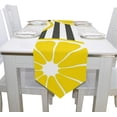 thumbnail image 4 of Coolnut Rectangle Cloth Table Runner, Fresh Lemons Stripes Table Cover 13"x90"for Wedding Birthday Holiday, 4 of 5