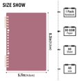 thumbnail image 3 of Haosy Dusty Rose Notebooks 2 Pcs 1-subject Journal 60 Sheets A5 College Ruled Paper Detachable Ring 8.3"x5.7", 3 of 8