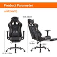thumbnail image 3 of PayLessHere Camo Gaming Office Chair - Ergonomic PU Leather w/Lumbar Support & Footrest，Rolling Swivel, 3 of 7