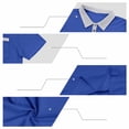 thumbnail image 3 of TKKCS Mens Polo Shirts with Pocket Short Sleeve- Summer Moisture Wicking Casual Performance Golf Shirts Blue Size L, 3 of 8