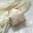 thumbnail image 4 of Bolso bandolera de paja con cremallera informal para mujer a la moda para regalo (blanco), 4 of 8