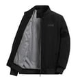 thumbnail image 2 of Pejock Men's Corduroy Jacket, Stand Collar Long Sleeve Coat with Pockets, Casual Polyester Outerwear for Daily Winter and Spring Wear, 2 of 3