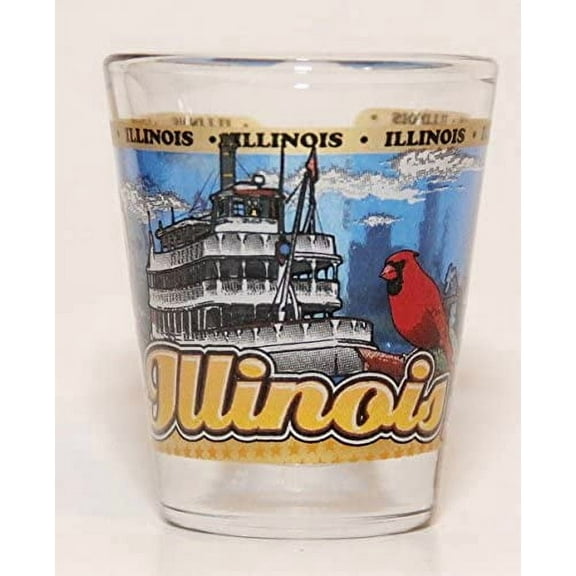 Illinois State Wraparound Shot Glass