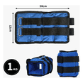 thumbnail image 4 of 2pc Pesas  Fitness Par De Polainas 1kg Cada Una Para Tobillos Malubero Azul Negro, 4 of 5
