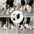 thumbnail image 5 of Cute Cow Slippers For Women Girls Cartoon Fuzzy Plush Cotton Slippers For Indoor Outdoor Warmth In Winter, 5 of 5