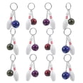 thumbnail image 4 of FELTECHELECTR 12 llaveros pequeños de bolos, mini llaveros de recuerdo, llaveros de bolos, llaveros deportivos, 4 of 4