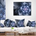 thumbnail image 4 of Designart Fractal Flower Light Blue Petals - Floral Throw Pillow - 18x18, 4 of 5