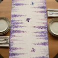 thumbnail image 5 of Table Runners 90 Inches Long Dress Scarves, Wisteria Farmhouse Coffee/Dining/Kitchen Table Runner for Living Room, Spring Purple Flowers Butterflies Vintage Beige 13x90 Inch, 5 of 9
